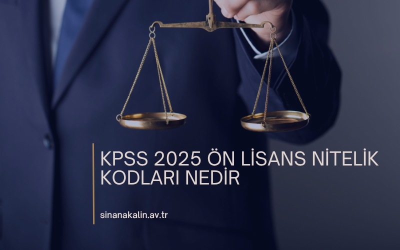 KPSS 2025 ÖN LİSANS NİTELİK KODLARI NEDİR