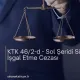 KTK 46/2-d - Sol Şeridi Sürekli İşgal Etme Cezası