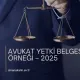 Avukat Yetki Belgesi Dilekçesi