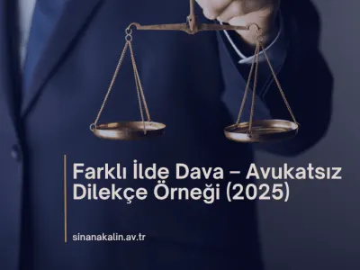 Farklı İlde Dava – Avukatsız Dilekçe Örneği