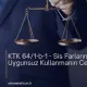 KTK 64/1-b-1 - Sis Farlarını Uygunsuz Kullanmanın Cezası